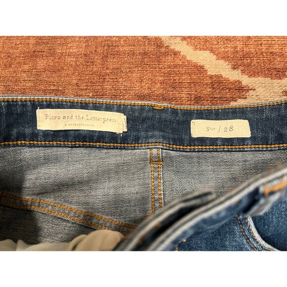 Anthropologie Pilcro & The Letterpress High Wasted Denim Jeans Ankle 28 - Picture 6 of 7